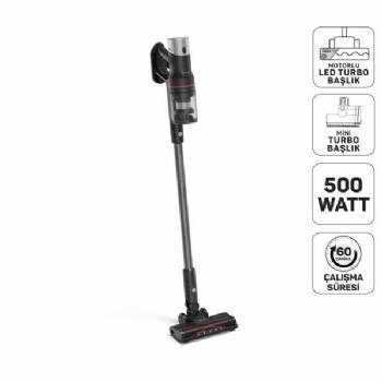 Arzum Ar4209 Magiclean Flex Dikey Sarjlı Süpürge 500 W, 60 Dk Kullanım, Siyah