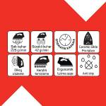 Arzum Ar6052 Steamlux Buharlı Utü Seramik Taban 3000w, 225 Gr/min Sok Buhar, Mavi